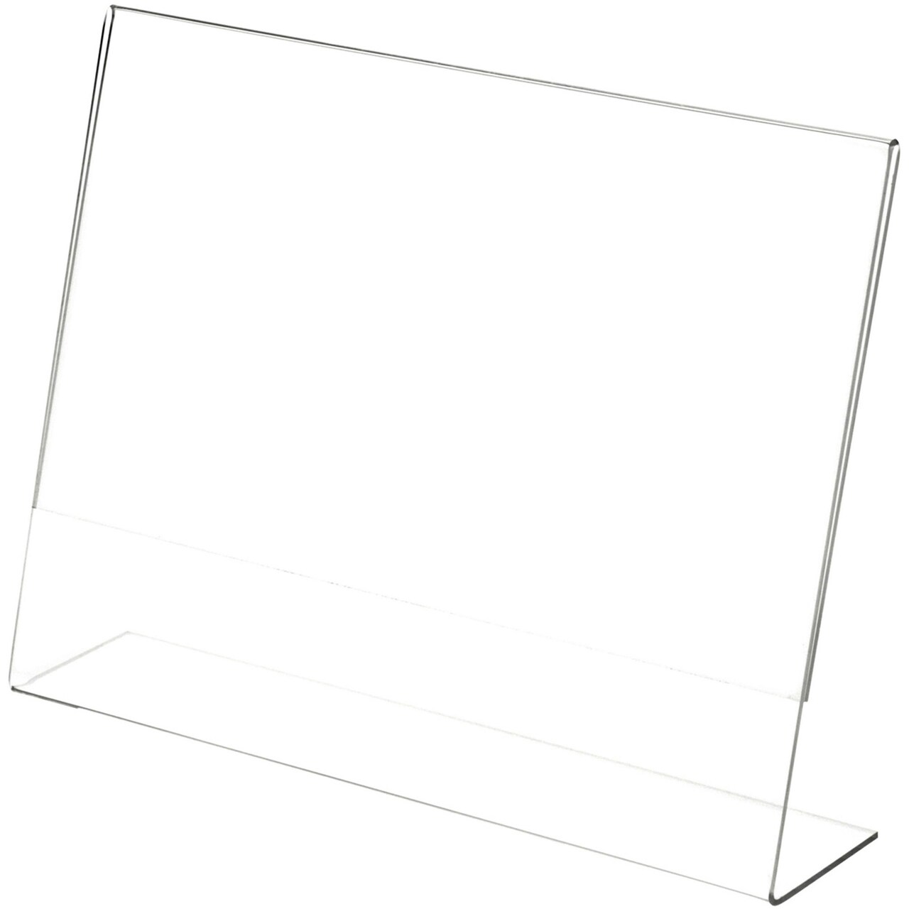 Plymor Clear Acrylic Sign Display / Literature Holder (Angled), 12" W x 9" H